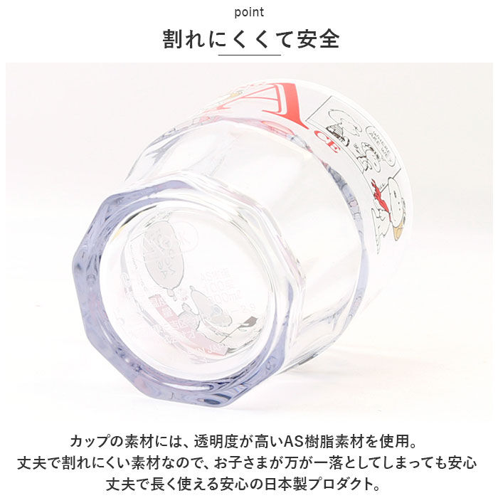 BACKYARD FAMILY「スヌーピー コップ 通販 プラコップ クリアプラカップ タンブラー 300ml カップ ピーナッツ」|食器・キッチングッズ|