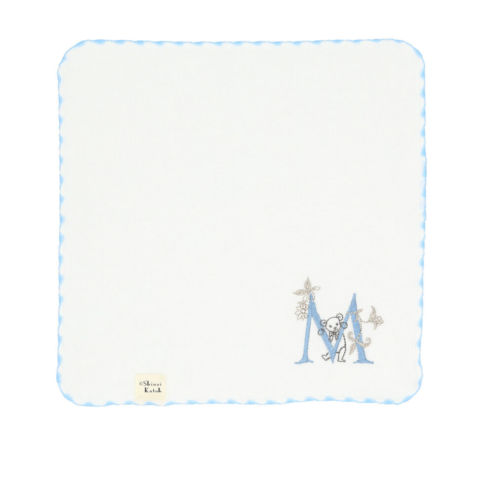 BACKYARD FAMILY「Shinzi Katoh イニシャルごこち タオルハンカチ 通販 SKTC-103 ハンカチタオル」|ハンカチ|ホワイト4