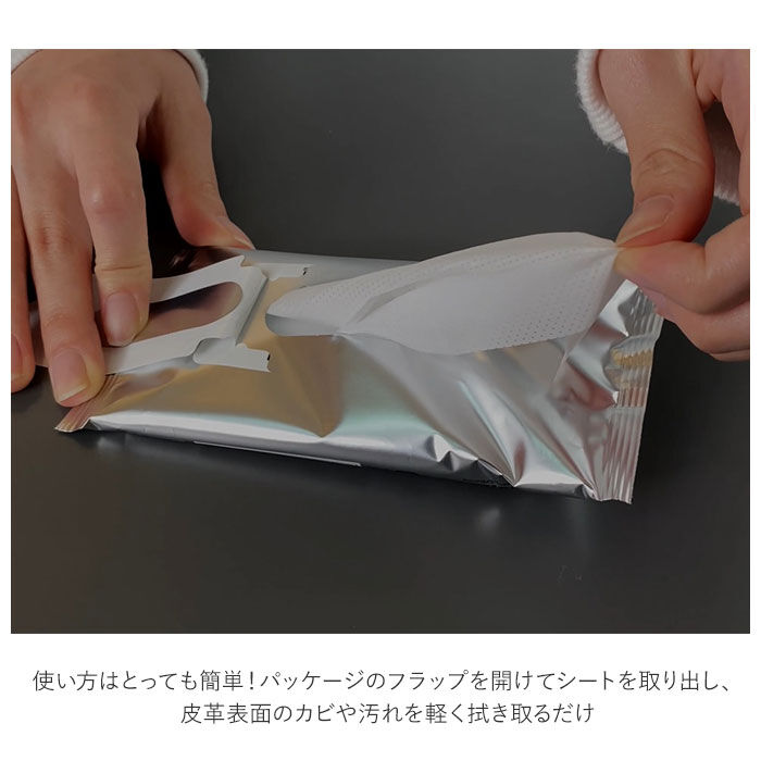 BACKYARD FAMILY「クリーニングシート 通販 レザーキュア 10枚入り 汚れ落とし カビ用 カビ 抑制 菌 汚れ 除去」|シューケア|