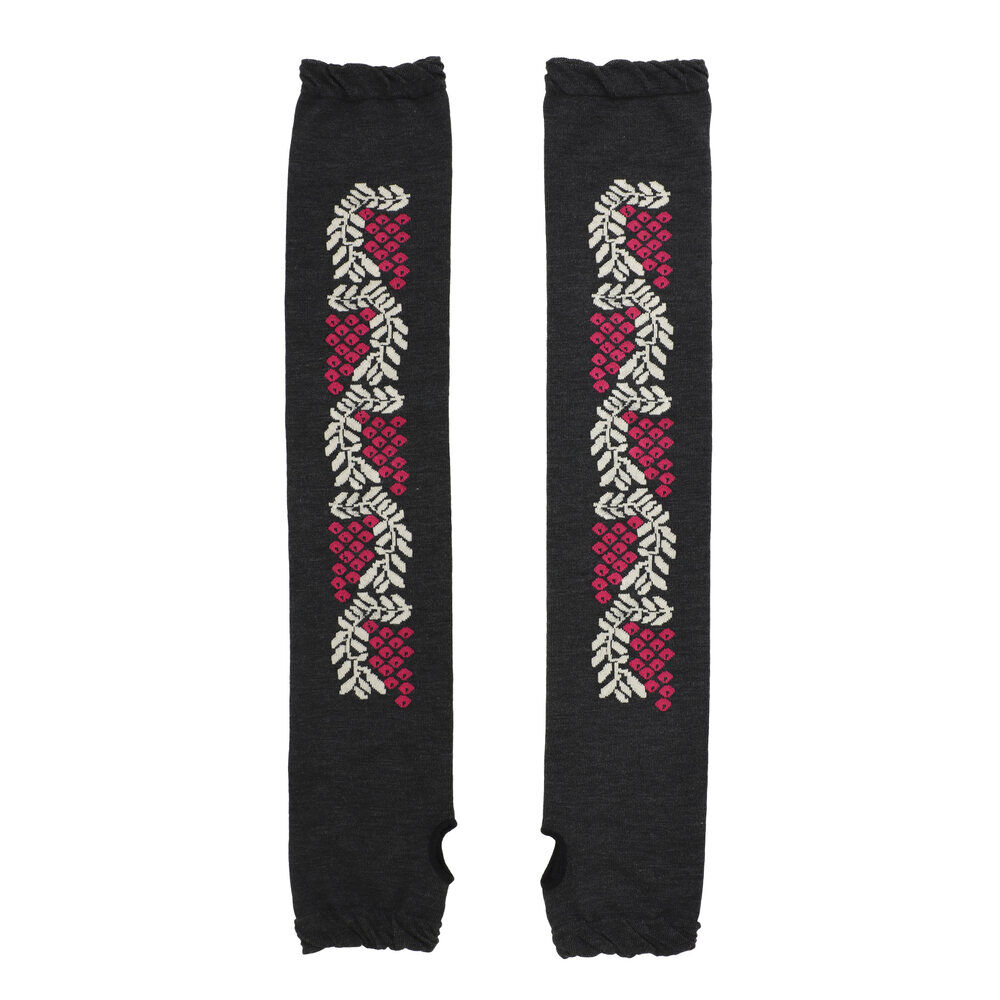 BACKYARD FAMILY「アームカバー 刺? UV レディース 通販 アーム カバー uv手袋 ししゅう メッシュ」|その他|ブラック1