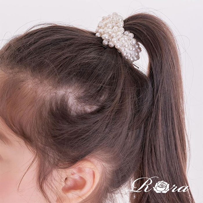 BACKYARD FAMILY「Rora ヘアゴム キッズ 通販 シオリパールヘアゴム 髪ゴム 髪飾り 髪留め パール 女の子」|ヘアゴム・シュシュ|
