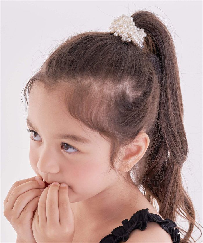 BACKYARD FAMILY「Rora ヘアゴム キッズ 通販 シオリパールヘアゴム 髪ゴム 髪飾り 髪留め パール 女の子」|ヘアゴム・シュシュ|