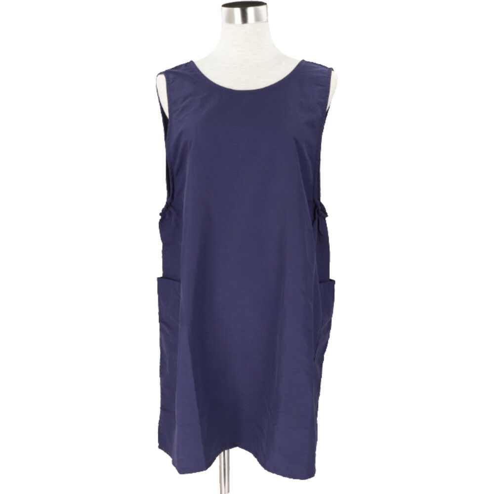 BACKYARD FAMILY「エプロン 無地 レディース 通販 シンプル ナイロン おしゃれ カジュアル 後ろボタン」|その他|ブルー1