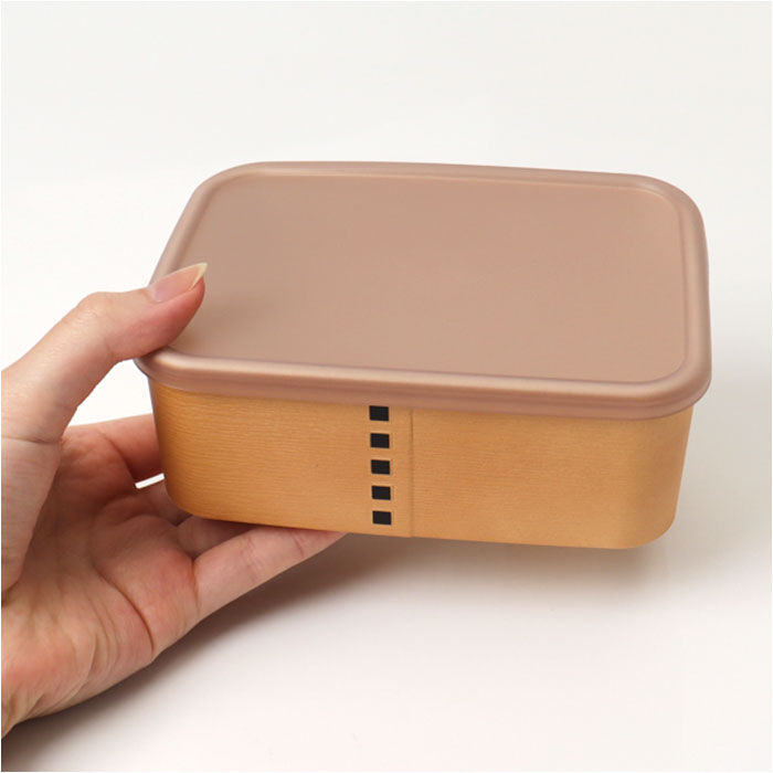 BACKYARD FAMILY「弁当箱 わっぱ風 通販 日本製 保存容器 450ml お弁当箱 長角 1段 ランチボックス」|食器・キッチングッズ|