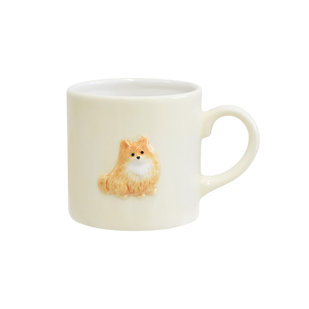 BACKYARD FAMILY「犬 イラスト マグカップ 通販 陶磁器 コップ マグ カップ 小さめ 犬柄 立体 270ml」|グラス・マグカップ|ホワイト1