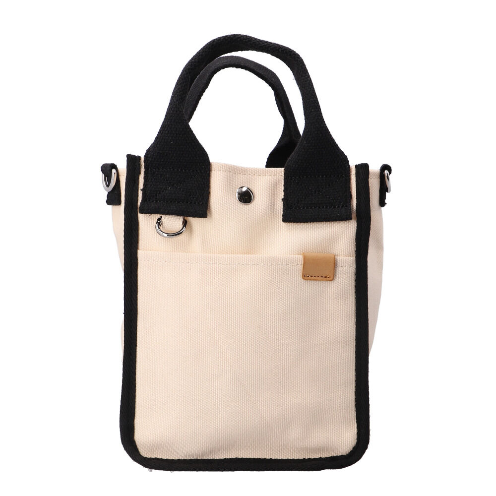 BACKYARD FAMILY「dot&stripe トート ミニ キャンバス 通販 ミニトート ミニトートバッグ」|トートバッグ|ホワイト3
