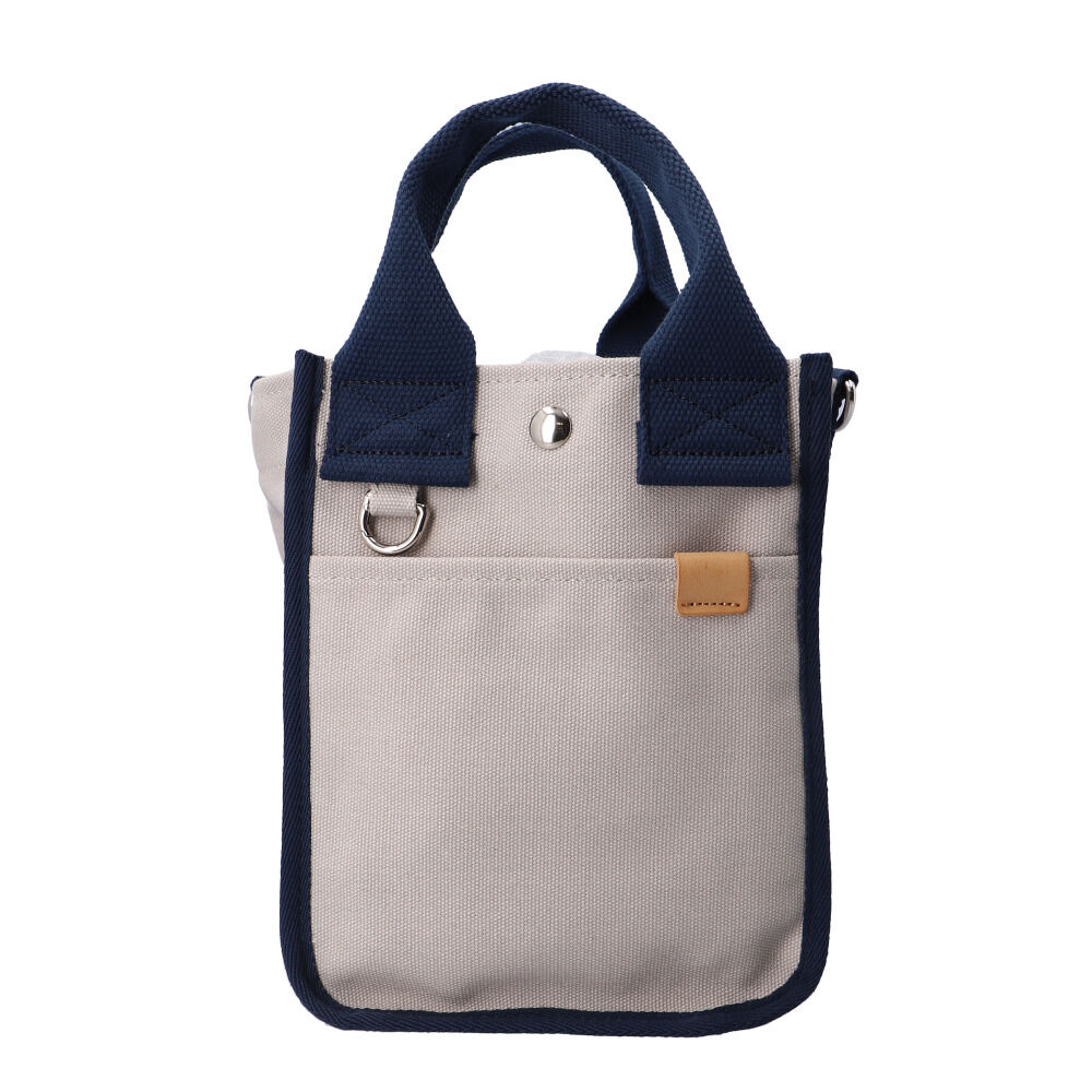 BACKYARD FAMILY「dot&stripe トート ミニ キャンバス 通販 ミニトート ミニトートバッグ」|トートバッグ|グレー1