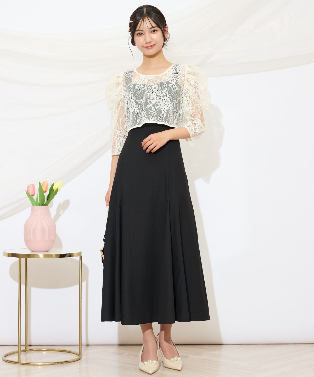 WILLSELECTION「バックレースアップワンピース」|ドレス|