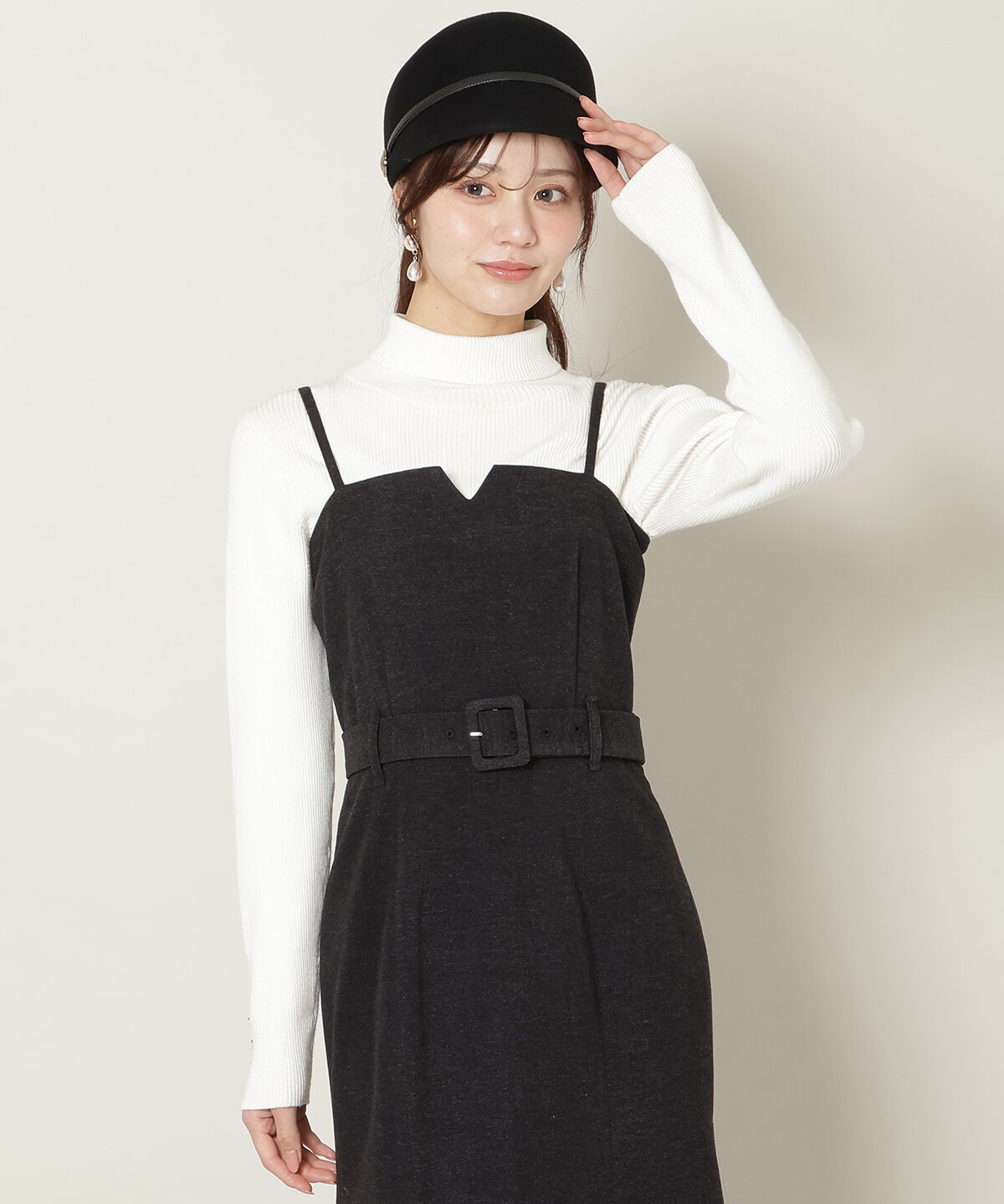 WILLSELECTION「ベルト付きVカットマーメイドキャミワンピース」|ワンピース|