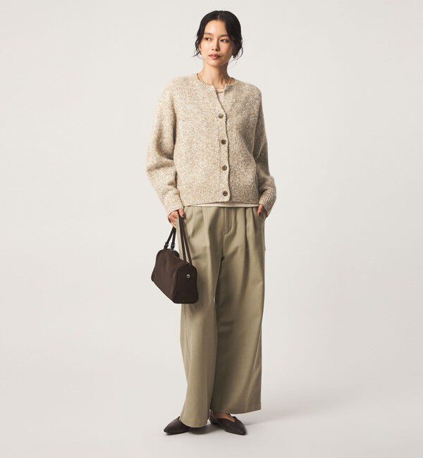 UNITED ARROWS green label relaxing「ミックスヤーン スキッパー カーディガン」|カーディガン|