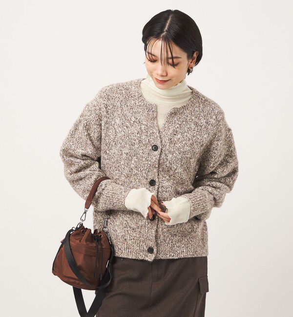 UNITED ARROWS green label relaxing「ミックスヤーン スキッパー カーディガン」|カーディガン|MOCA