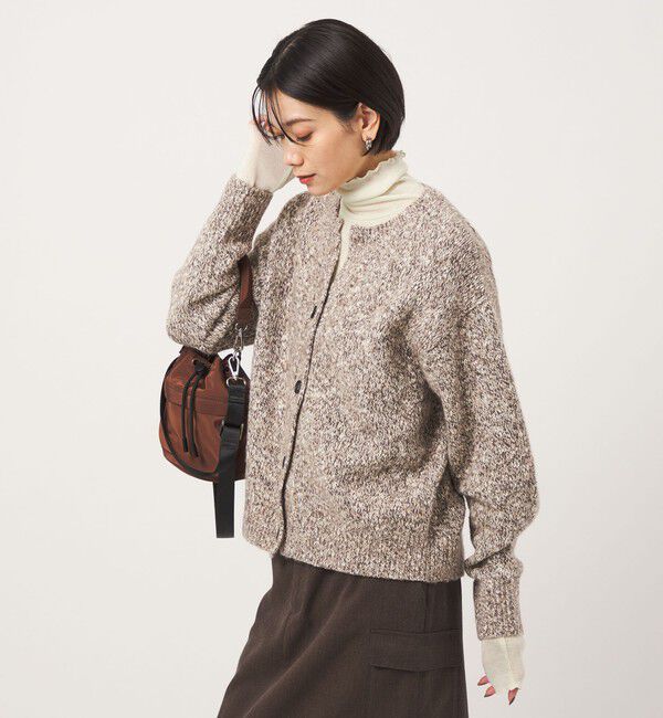 UNITED ARROWS green label relaxing「ミックスヤーン スキッパー カーディガン」|カーディガン|