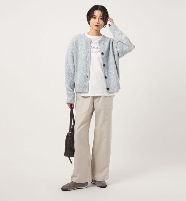 UNITED ARROWS green label relaxing「ミックスヤーン スキッパー カーディガン」|カーディガン|