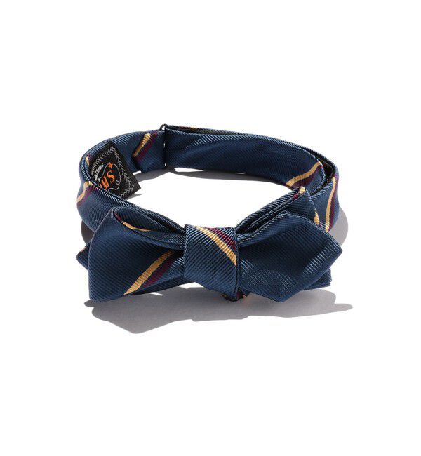BEAMS PLUS「BEAMS PLUS / Silk Bow Tie Wide Regimental」|ネクタイ・蝶ネクタイ|BLUE