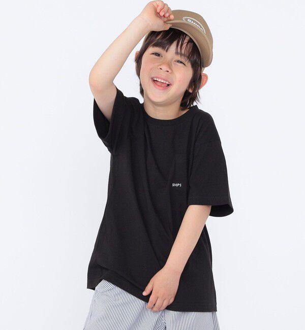 SHIPS KIDS「【累計販売数1万枚突破!!】【WEB限定】SHIPS KIDS:100～160cm /SHIPS マイクロロゴ Tシャツ」|Tシャツ・カットソー|