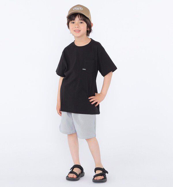 SHIPS KIDS「【累計販売数1万枚突破!!】【WEB限定】SHIPS KIDS:100～160cm /SHIPS マイクロロゴ Tシャツ」|Tシャツ・カットソー|