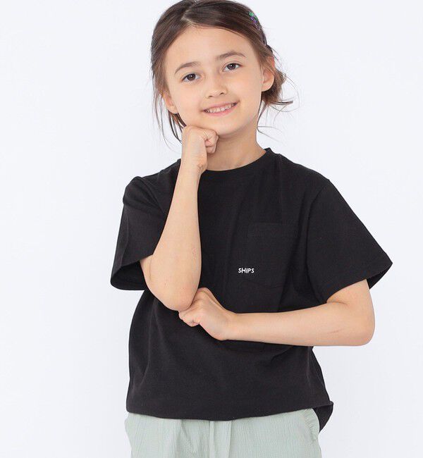 SHIPS KIDS「【累計販売数1万枚突破!!】【WEB限定】SHIPS KIDS:100～160cm /SHIPS マイクロロゴ Tシャツ」|Tシャツ・カットソー|