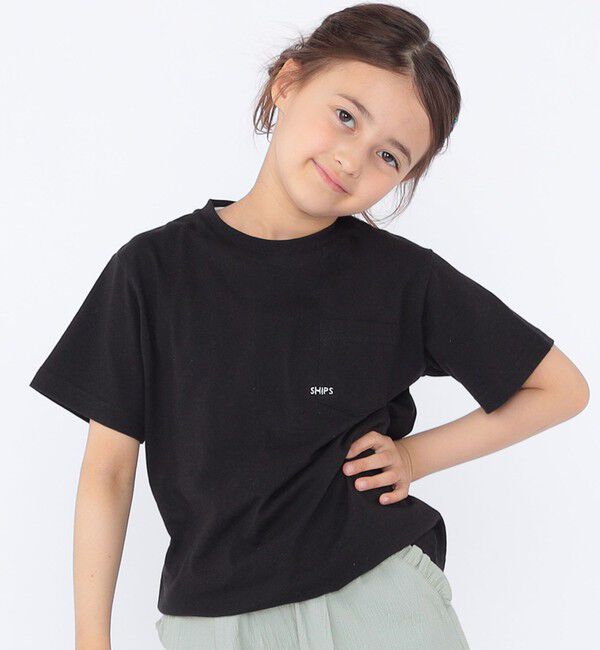 SHIPS KIDS「【累計販売数1万枚突破!!】【WEB限定】SHIPS KIDS:100～160cm /SHIPS マイクロロゴ Tシャツ」|Tシャツ・カットソー|