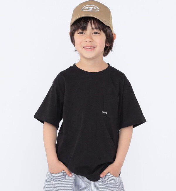 SHIPS KIDS「【累計販売数1万枚突破!!】【WEB限定】SHIPS KIDS:100～160cm /SHIPS マイクロロゴ Tシャツ」|Tシャツ・カットソー|