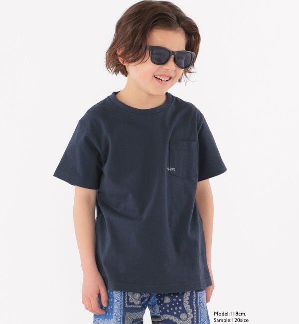 SHIPS KIDS「【累計販売数1万枚突破!!】【WEB限定】SHIPS KIDS:100～160cm /SHIPS マイクロロゴ Tシャツ」|Tシャツ・カットソー|
