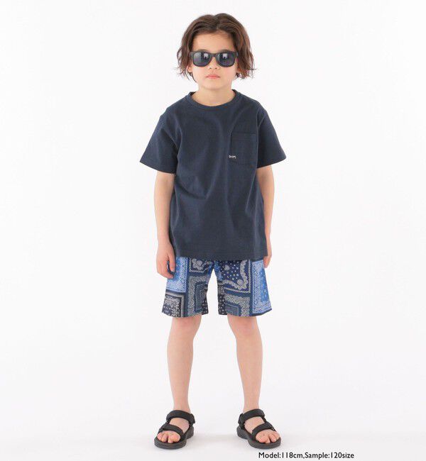 SHIPS KIDS「【累計販売数1万枚突破!!】【WEB限定】SHIPS KIDS:100～160cm /SHIPS マイクロロゴ Tシャツ」|Tシャツ・カットソー|