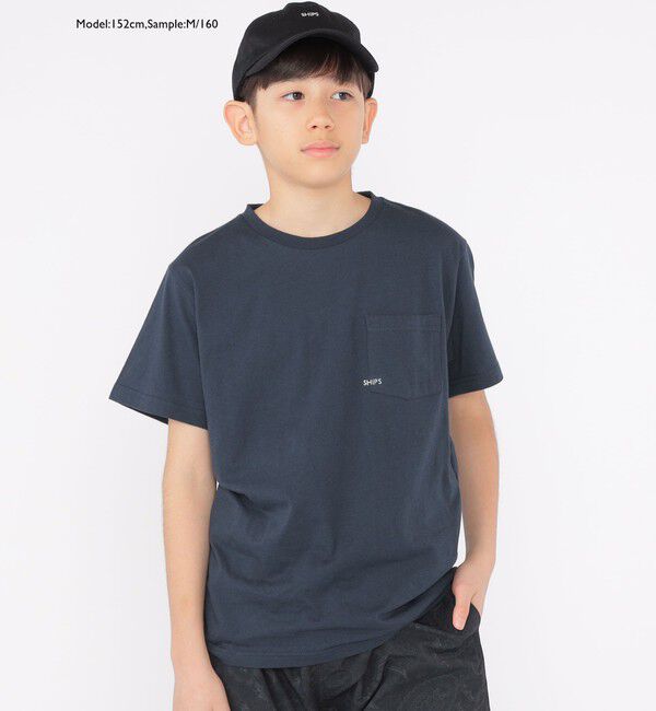 SHIPS KIDS「【累計販売数1万枚突破!!】【WEB限定】SHIPS KIDS:100～160cm /SHIPS マイクロロゴ Tシャツ」|Tシャツ・カットソー|