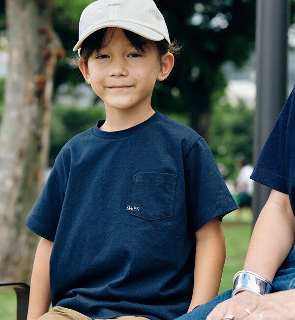 SHIPS KIDS「【累計販売数1万枚突破!!】【WEB限定】SHIPS KIDS:100～160cm /SHIPS マイクロロゴ Tシャツ」|Tシャツ・カットソー|