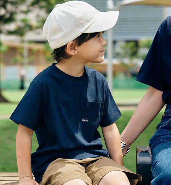 SHIPS KIDS「【累計販売数1万枚突破!!】【WEB限定】SHIPS KIDS:100～160cm /SHIPS マイクロロゴ Tシャツ」|Tシャツ・カットソー|