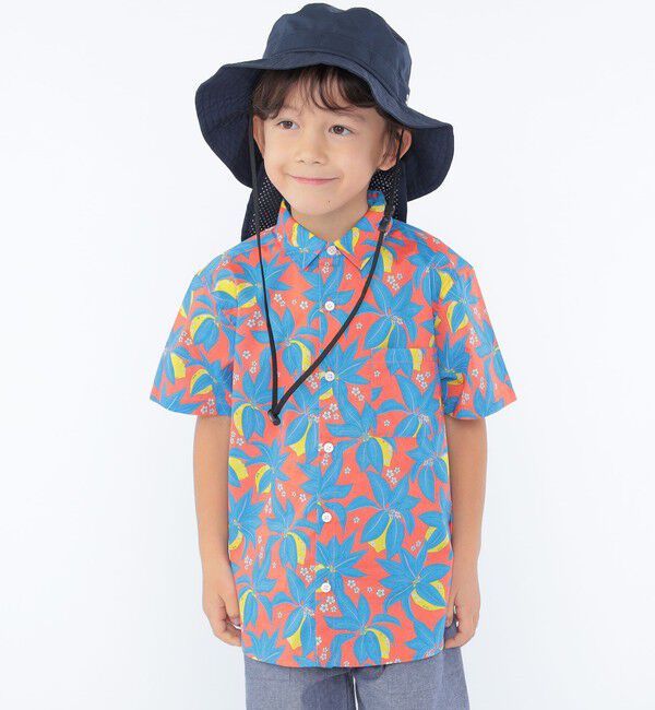 SHIPS KIDS「SHIPS KIDS:100～130cm / リバティ プリント 半袖 シャツ」|シャツ・ブラウス|