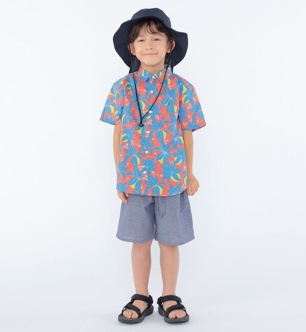SHIPS KIDS「SHIPS KIDS:100～130cm / リバティ プリント 半袖 シャツ」|シャツ・ブラウス|