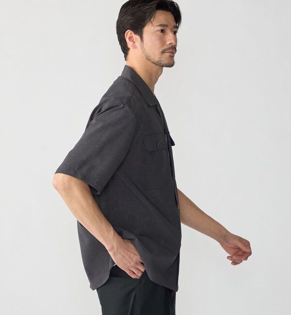 SHIPS「SHIPS:〈撥水/防しわ/洗濯機可能〉DOT AIR(R)ショートスリーブシャツ(セットアップ対応」|シャツ・ブラウス|