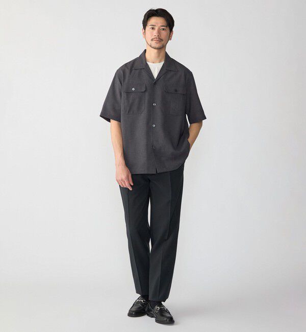 SHIPS「SHIPS:〈撥水/防しわ/洗濯機可能〉DOT AIR(R)ショートスリーブシャツ(セットアップ対応」|シャツ・ブラウス|