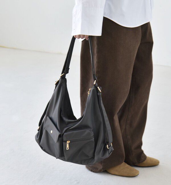 quaranciel「〈撥水加工〉3WAY ナイロン リュック / ショルダーバッグ（A4対応）」|ショルダー・メッセンジャー|