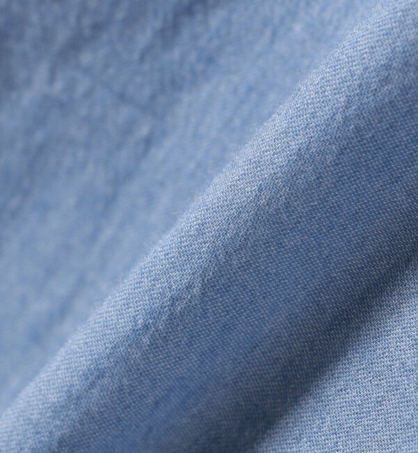 quaranciel「quaranciel:〈手洗い可能〉シアー デニム フレンチスリーブ レギュラー シャツ」|シャツ・ブラウス|