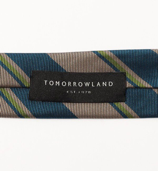 TOMORROWLAND GOODS「TOMORROWLAND シルク レジメンタルストライプナロータイ」|ネクタイ・蝶ネクタイ|