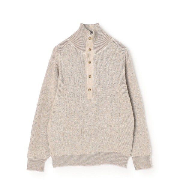 TOMORROWLAND MENS「【WEB先行予約】TOMORROWLAND tricot アルパカ 片畦 スタンドネックポロニット」|ニット・セーター|11 オフホワイト
