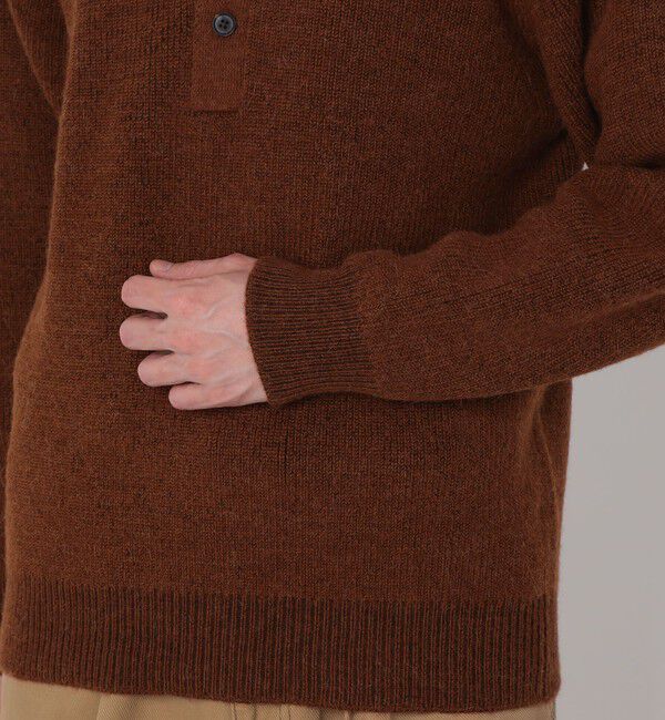 TOMORROWLAND MENS「【WEB先行予約】TOMORROWLAND tricot アルパカ 片畦 スタンドネックポロニット」|ニット・セーター|