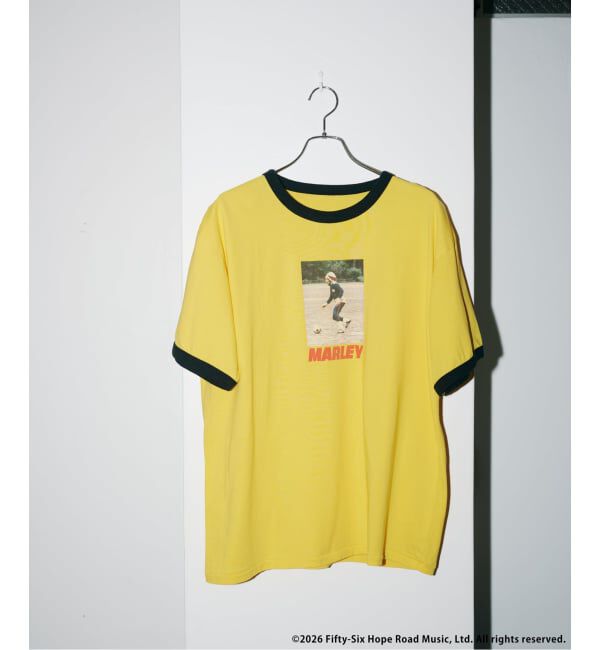 JOURNAL STANDARD「Bob Marley / ボブ・マーリー プリント Tシャツ」|Tシャツ・カットソー|イエロー
