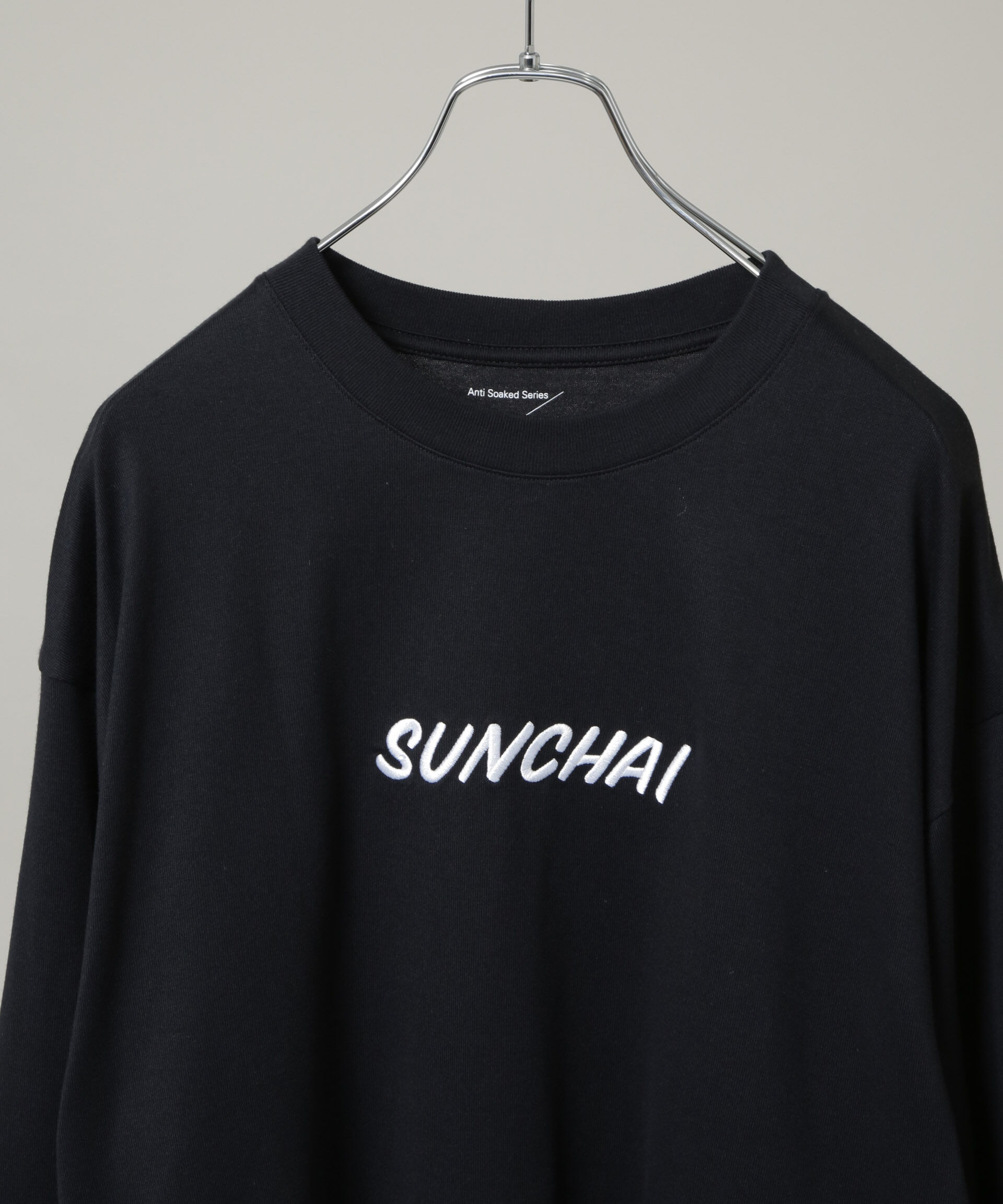 NANO universe「Anti Soaked(R)&times;SUNCHAI ロゴ刺繍 汗染み防止 Tシャツ長袖」|Tシャツ・カットソー|