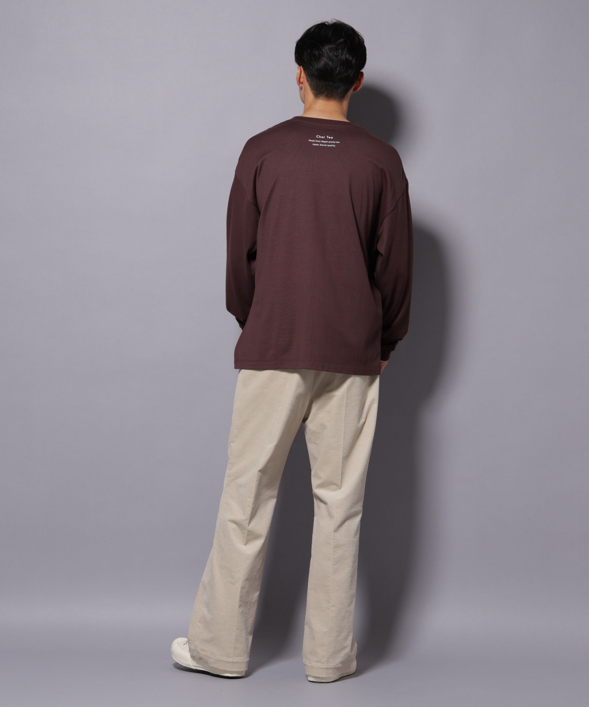 NANO universe「Anti Soaked(R)&times;SUNCHAI ロゴ刺繍 汗染み防止 Tシャツ長袖」|Tシャツ・カットソー|