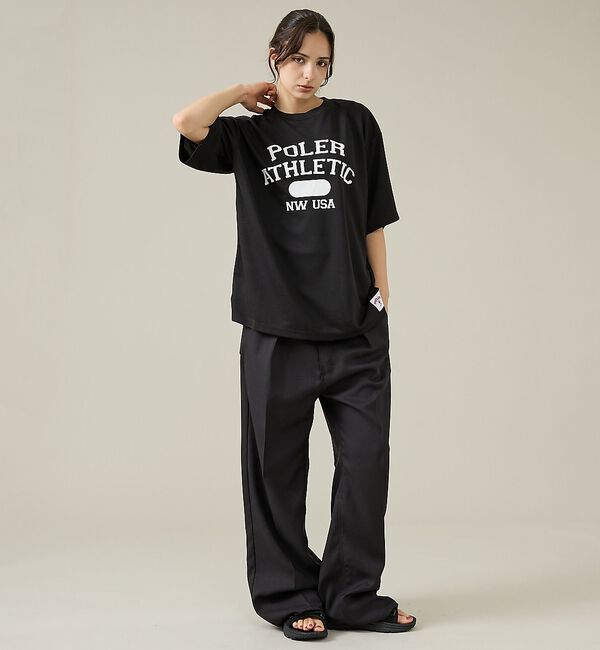 ABAHOUSE「【POLeR/ポーラー】ATHLETIC ロゴTシャツ / 61MCV0036」|Tシャツ・カットソー|