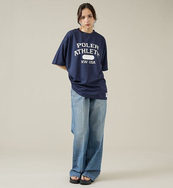ABAHOUSE「【POLeR/ポーラー】ATHLETIC ロゴTシャツ / 61MCV0036」|Tシャツ・カットソー|