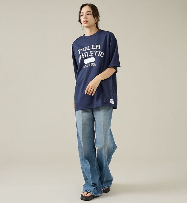 ABAHOUSE「【POLeR/ポーラー】ATHLETIC ロゴTシャツ / 61MCV0036」|Tシャツ・カットソー|