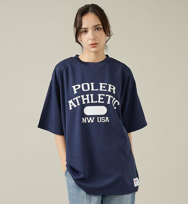 ABAHOUSE「【POLeR/ポーラー】ATHLETIC ロゴTシャツ / 61MCV0036」|Tシャツ・カットソー|