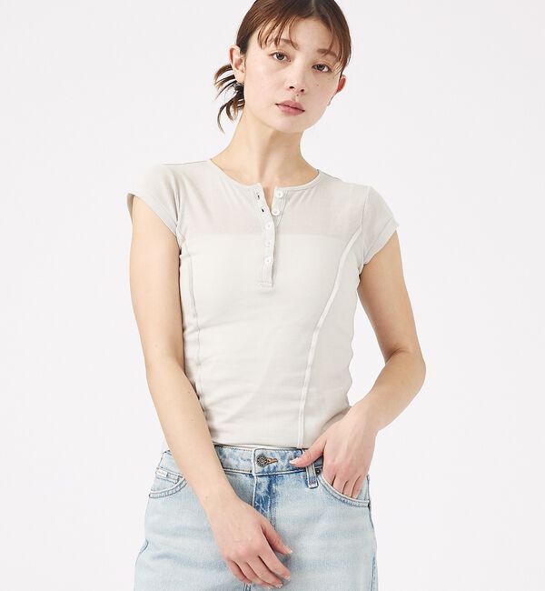 Rouge vif「【MILLER/ミラー】Light Prib Henly S/S Tee / ラ」|Tシャツ・カットソー|