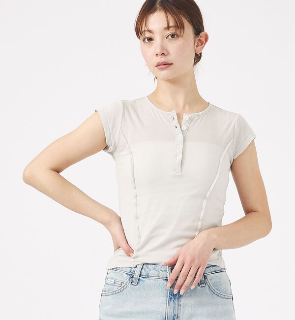 Rouge vif「【MILLER/ミラー】Light Prib Henly S/S Tee / ラ」|Tシャツ・カットソー|