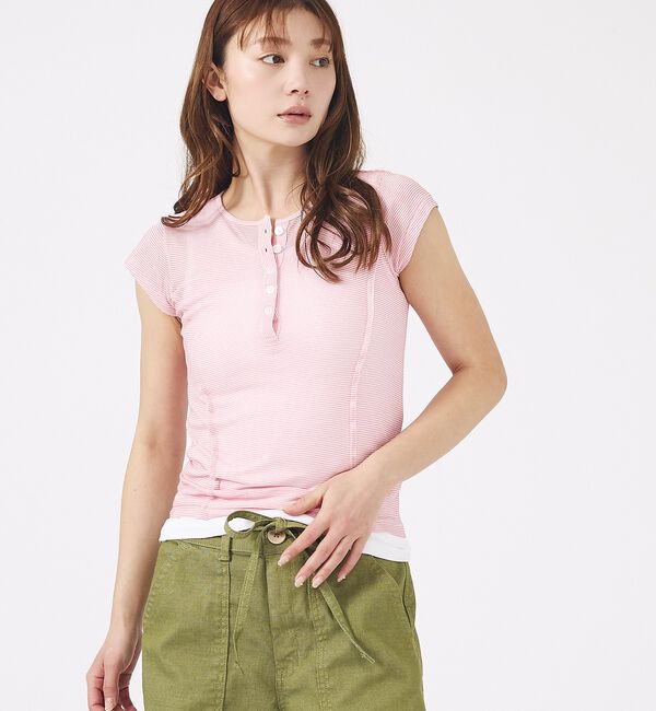 Rouge vif「【MILLER/ミラー】Light Prib Henly S/S Tee / ラ」|Tシャツ・カットソー|