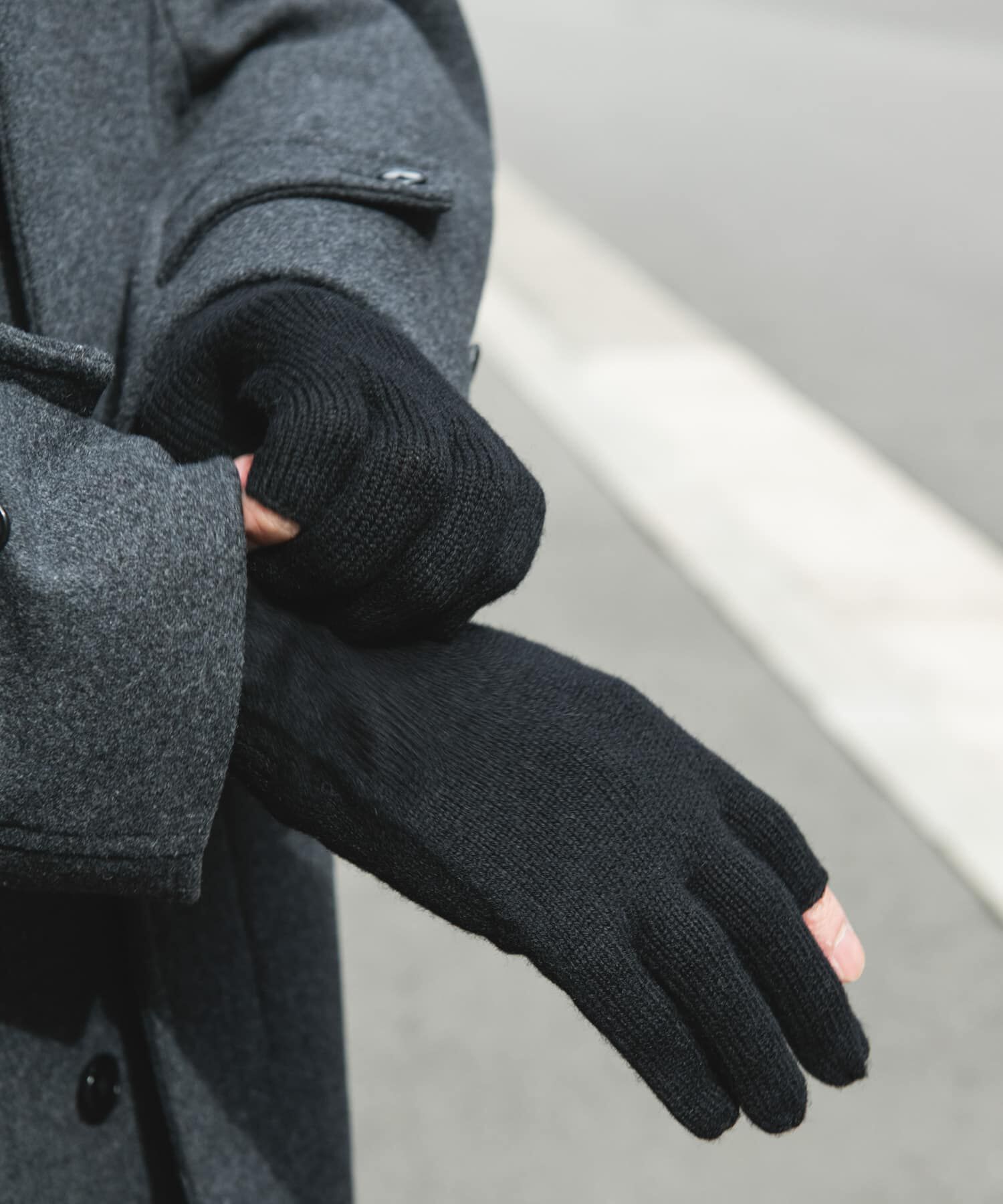 URBAN RESEARCH DOORS「カットオフニットグローブ」|手袋|