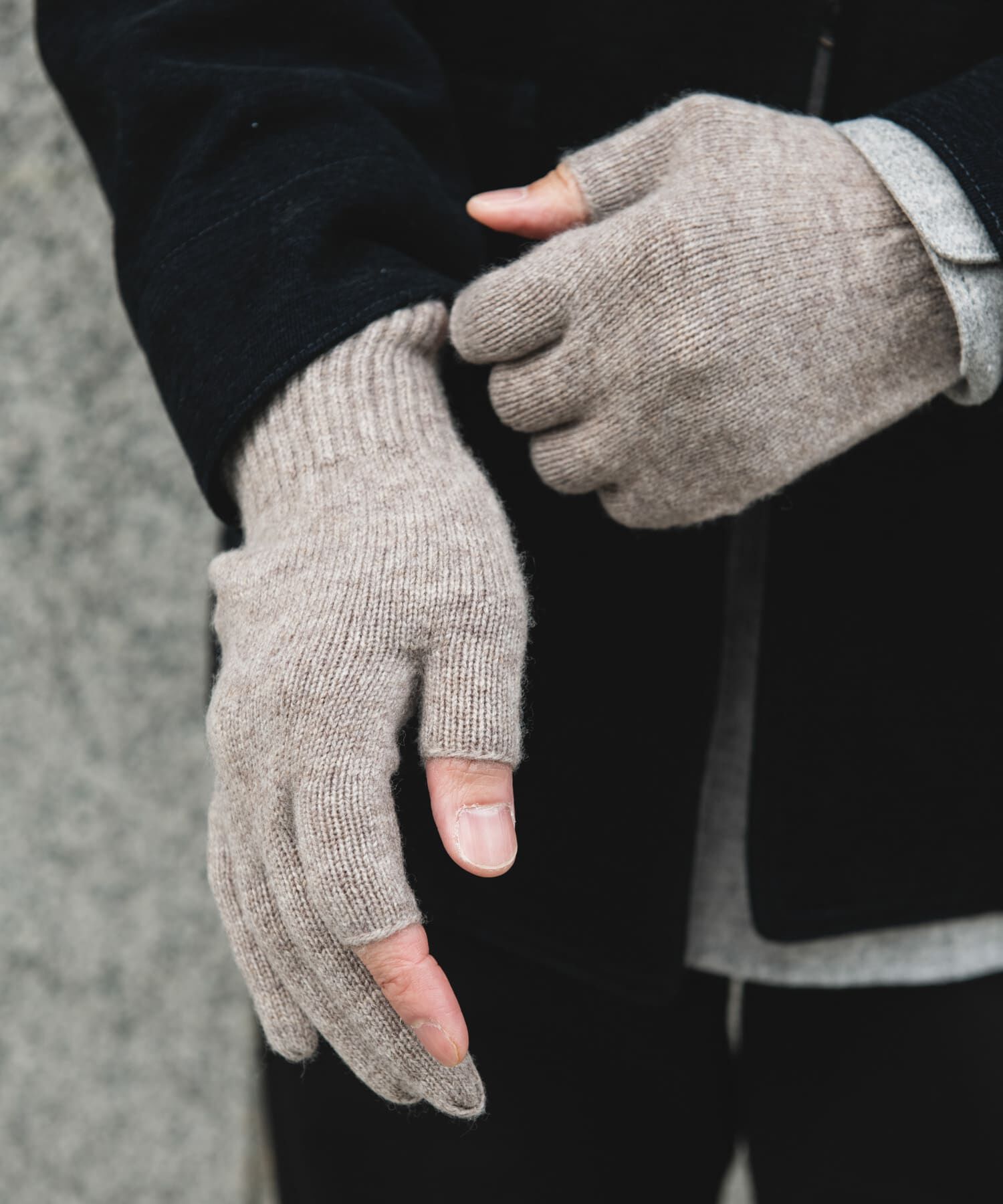URBAN RESEARCH DOORS「カットオフニットグローブ」|手袋|