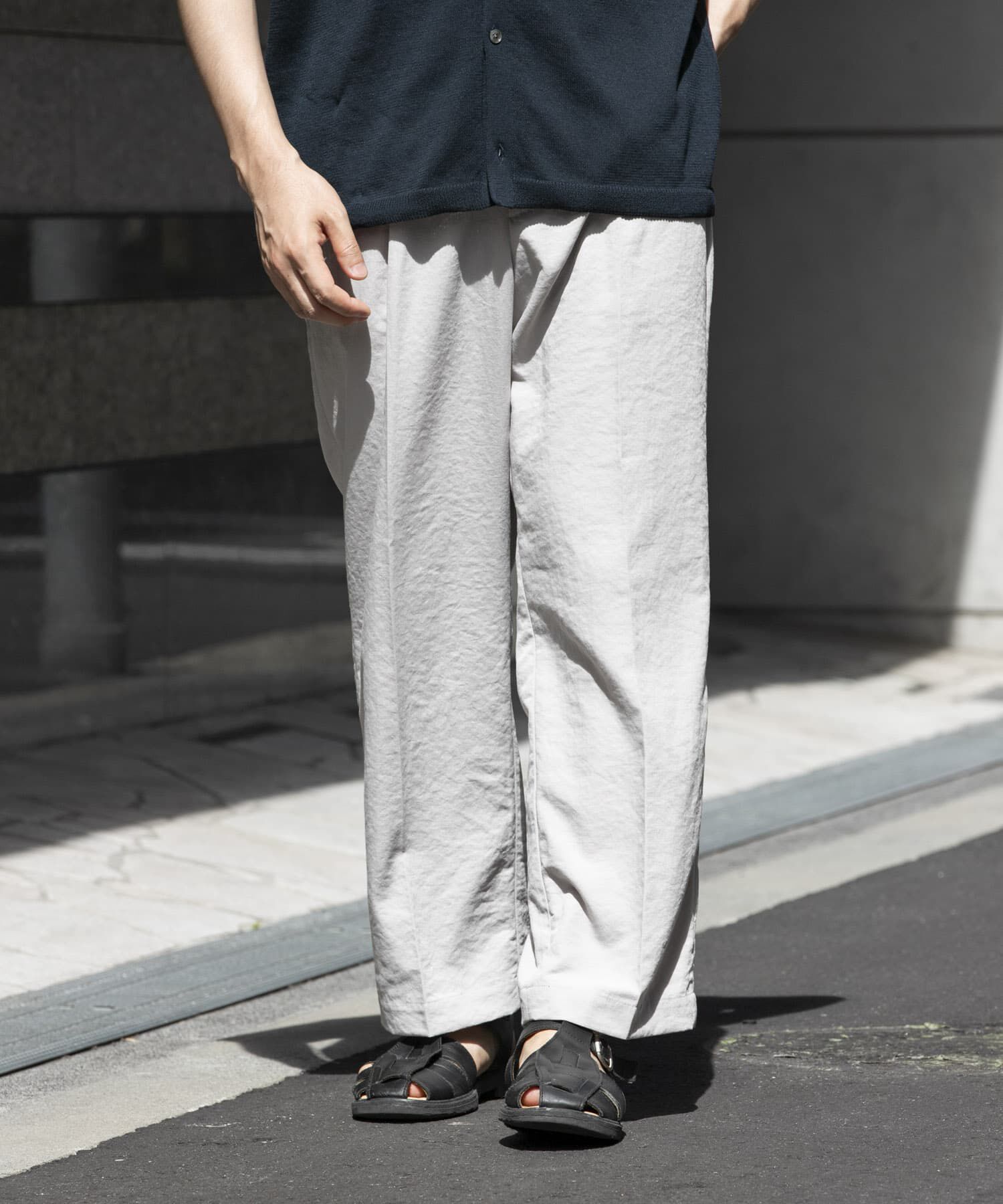URBAN RESEARCH ROSSO「『セットアップ対応』『防シワ/速乾』ドライイージーワイドスラックス」|その他|ベージュ系その他